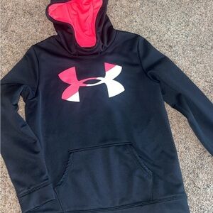 Under Armour Black Hoodie with Red Interior